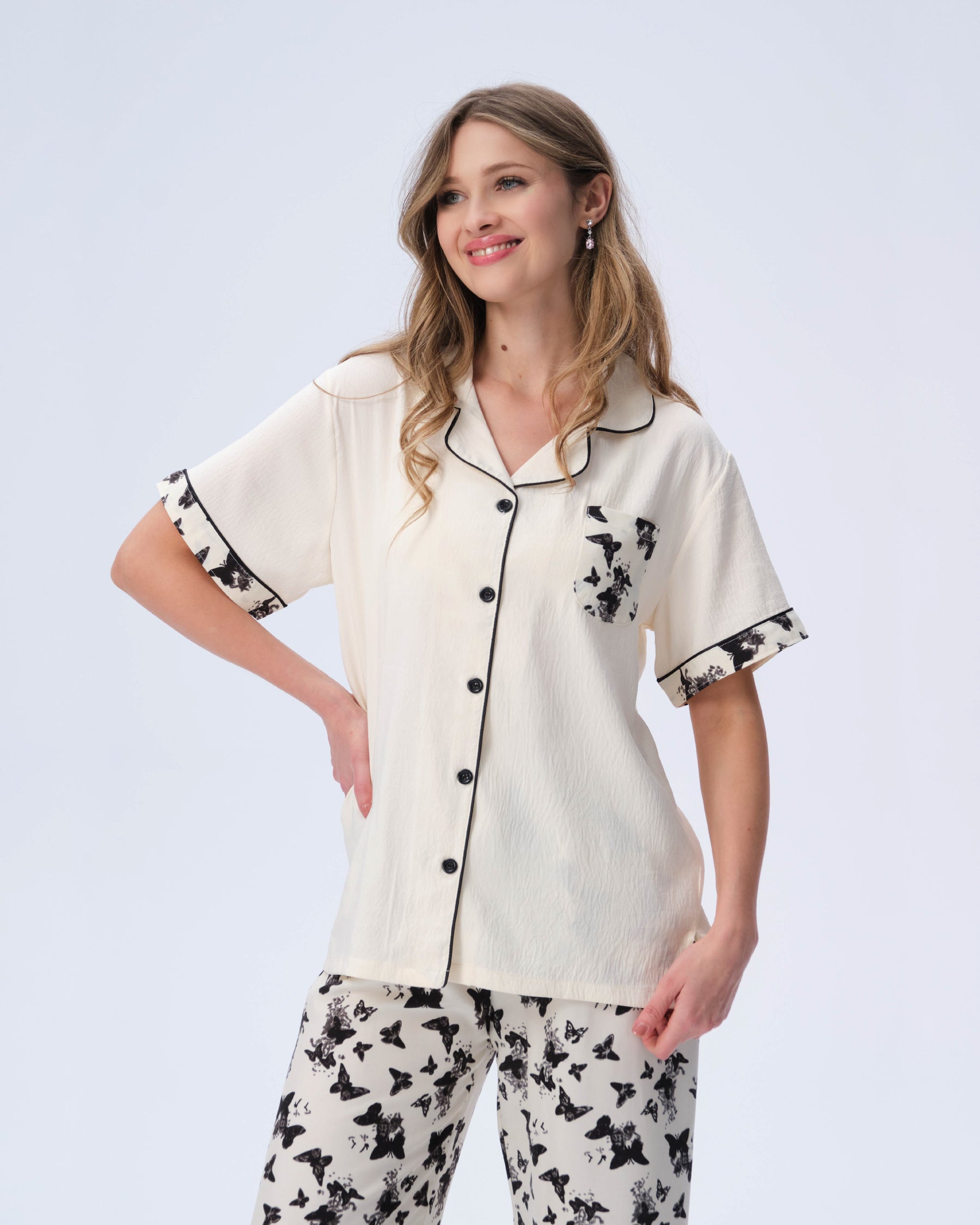 بيجامة نسائية - قطعتين (3XL-6XL)