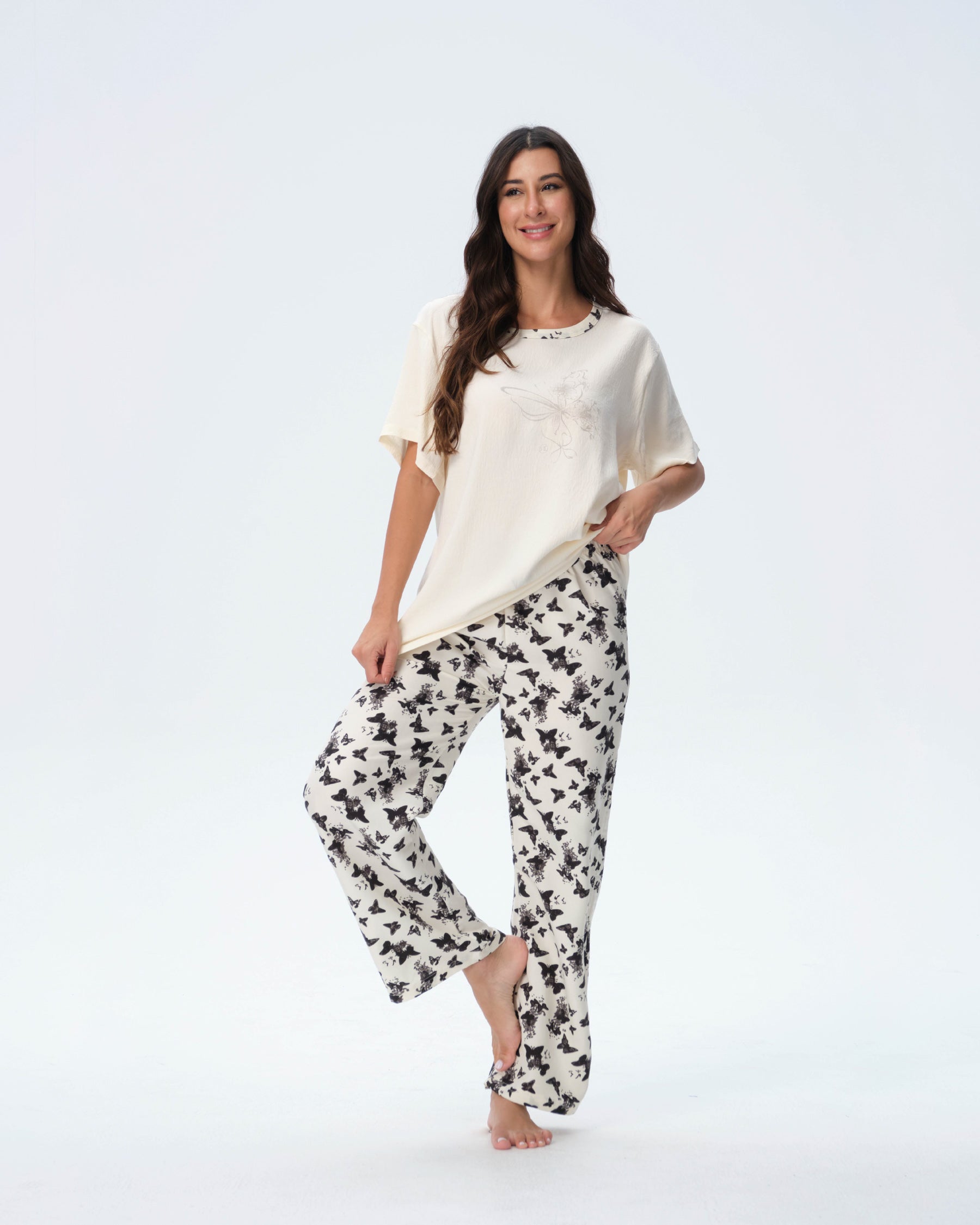 بيجامة نسائية - قطعتين (3XL-6XL)
