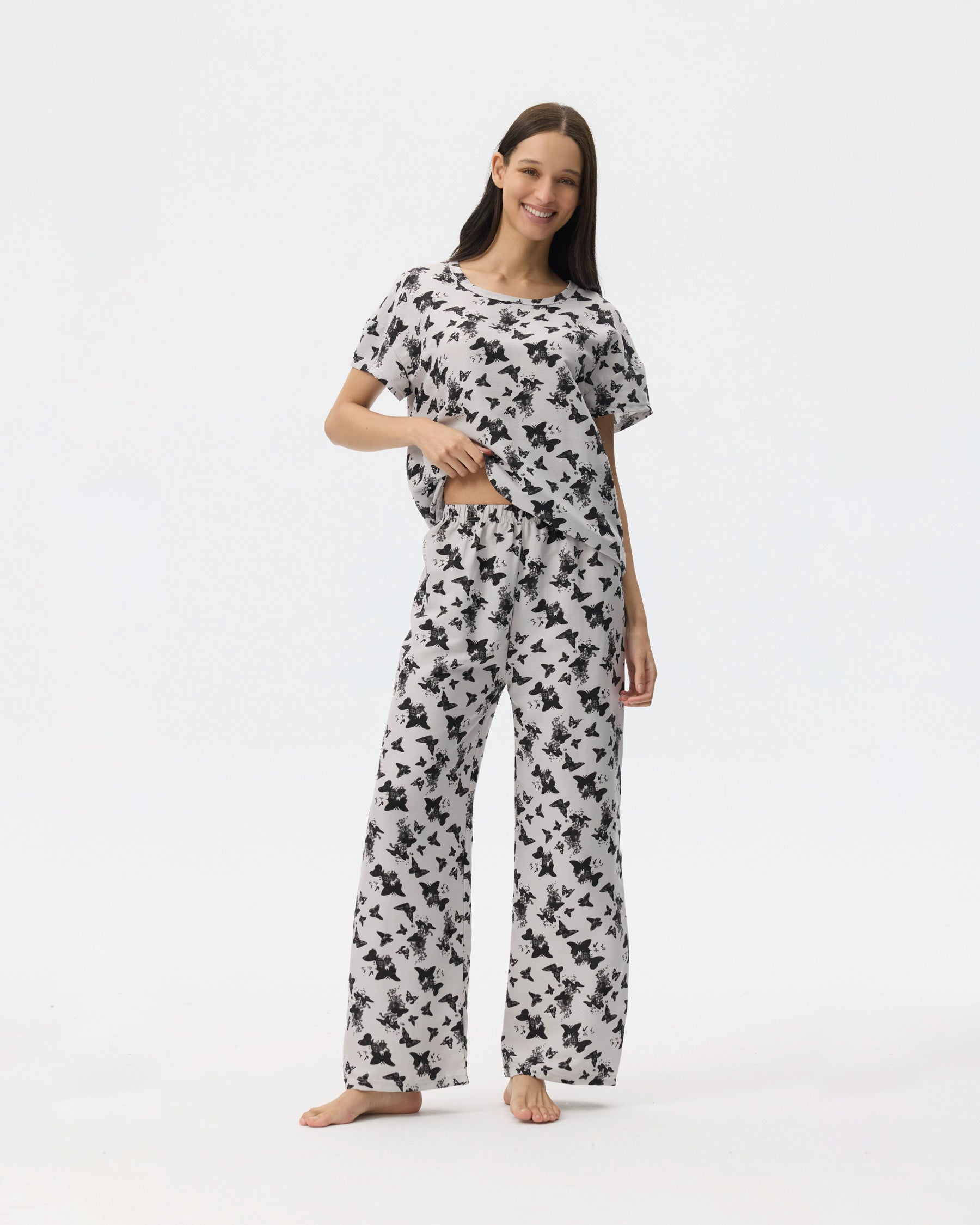 بيجامة نسائية - قطعتين (M-2XL)