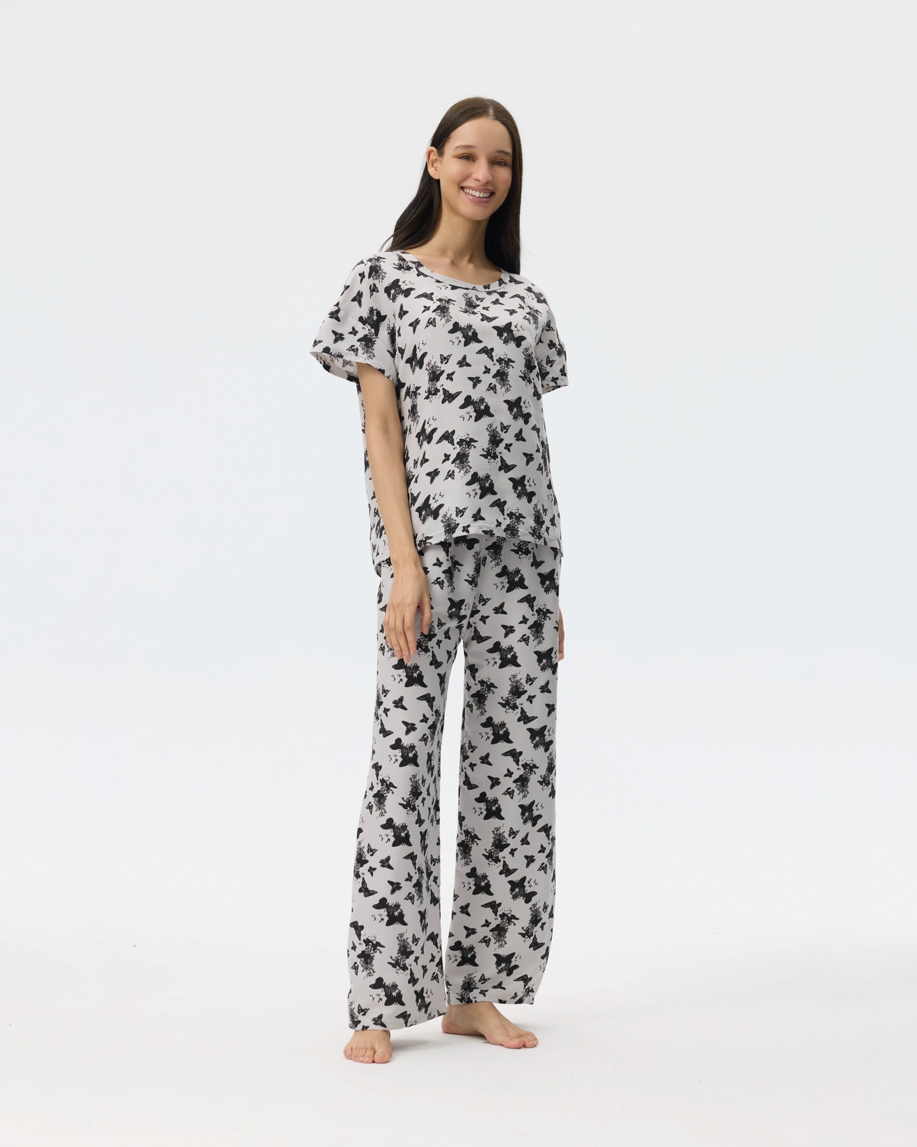 بيجامة نسائية - قطعتين (M-2XL)