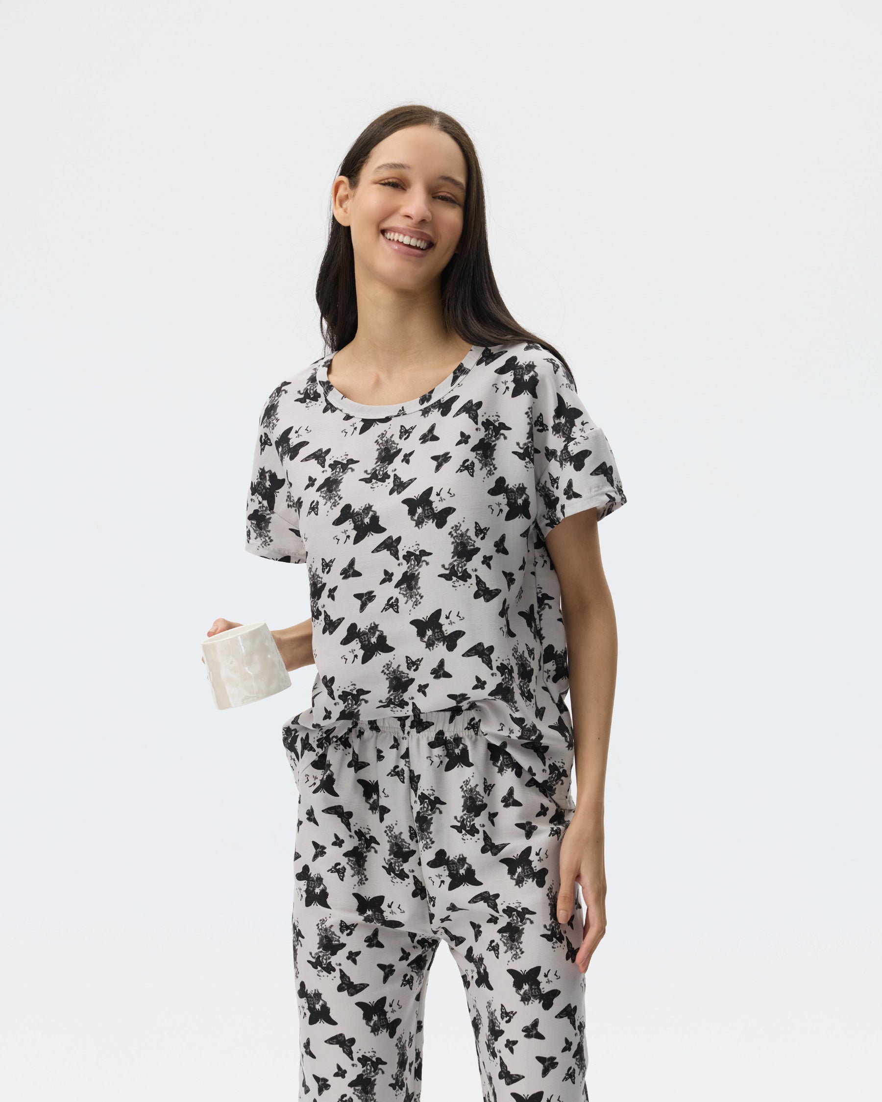 بيجامة نسائية - قطعتين (M-2XL)