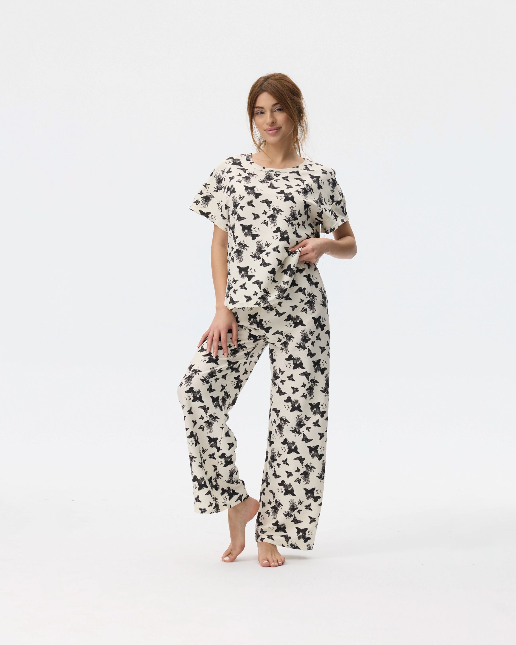 بيجامة نسائية - قطعتين (M-2XL)