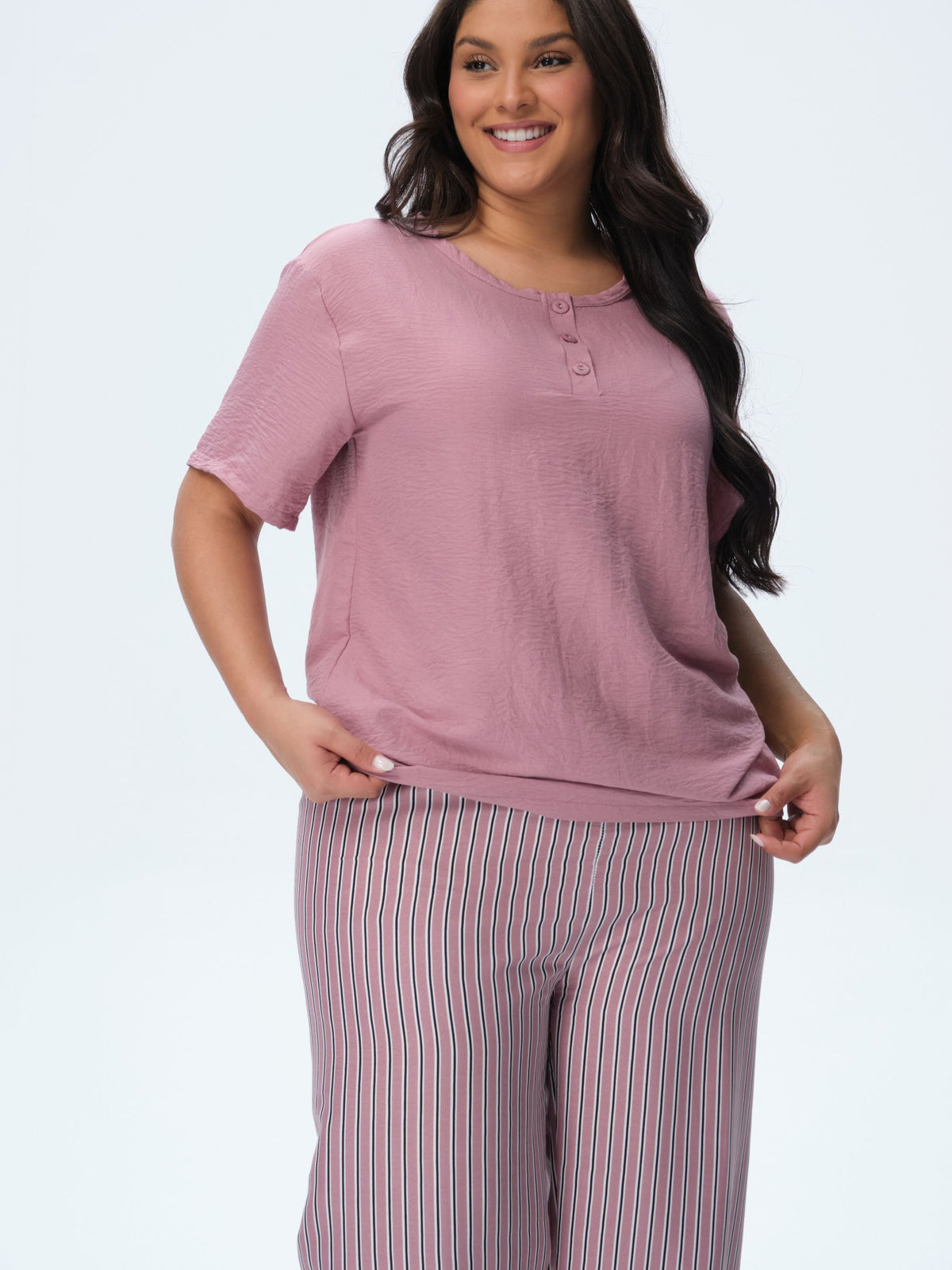 بيجامة نسائية - 3 قطع (3XL-6XL)