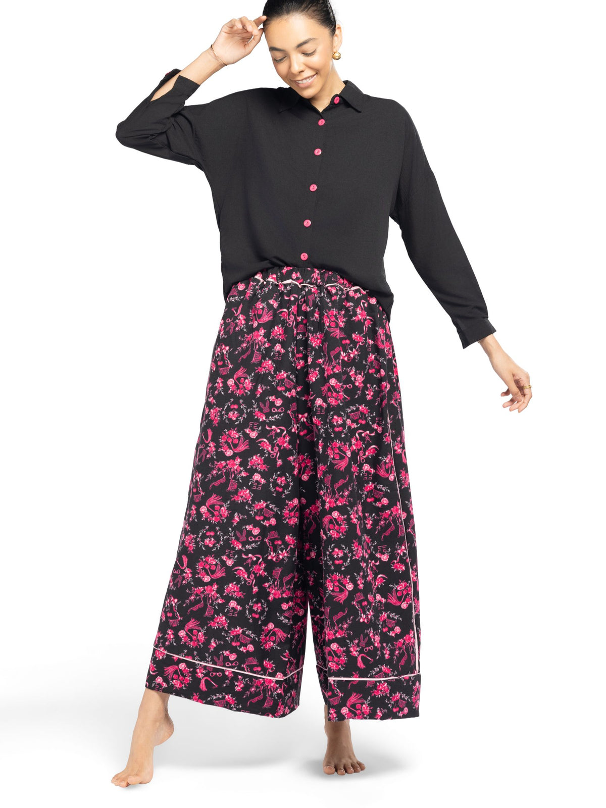 بيجامة نسائية - قطعتين (M-2XL)
