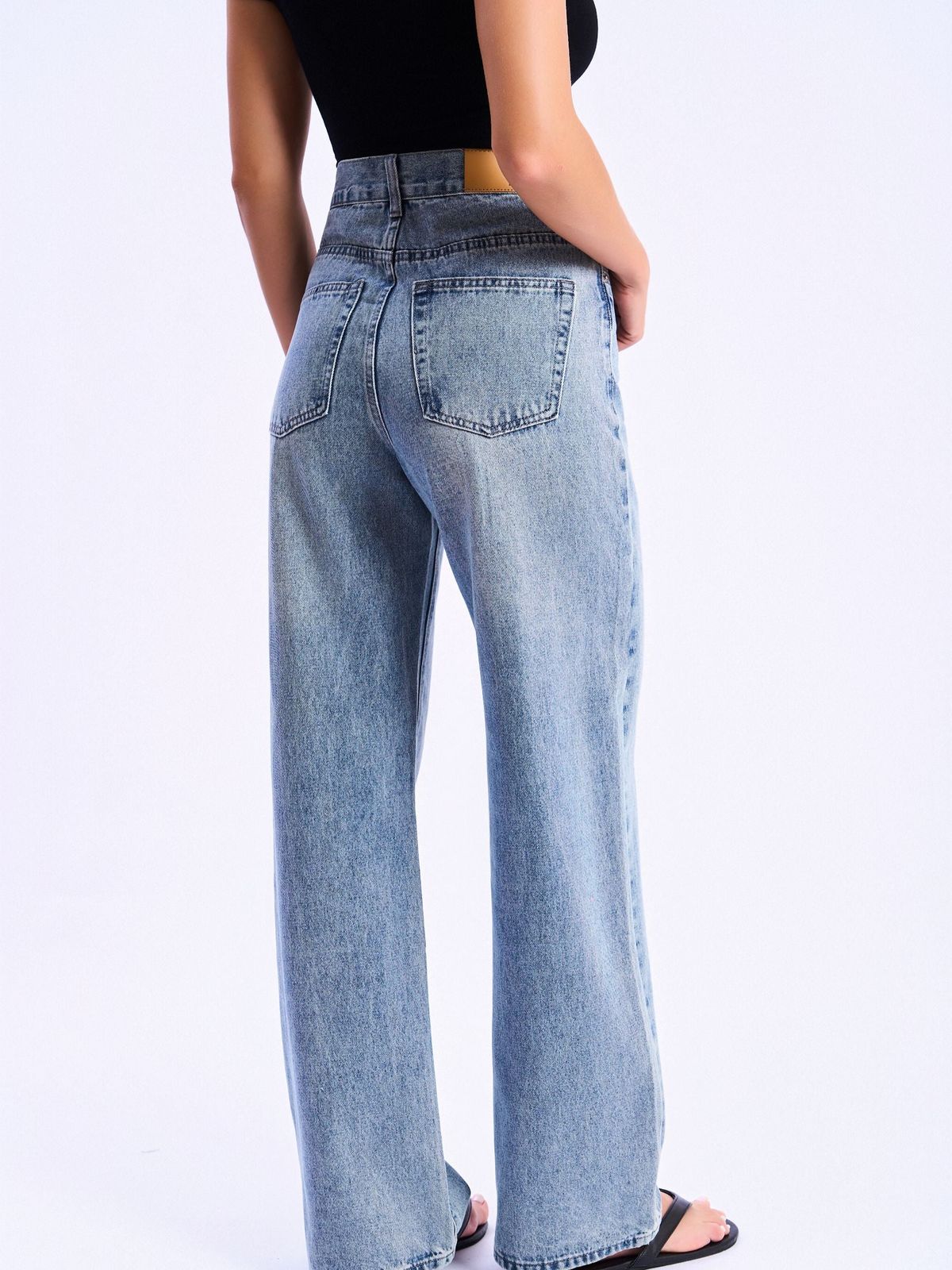 Light blue high quality fabric jeans view#Color_LIGHT BLUE DENIM