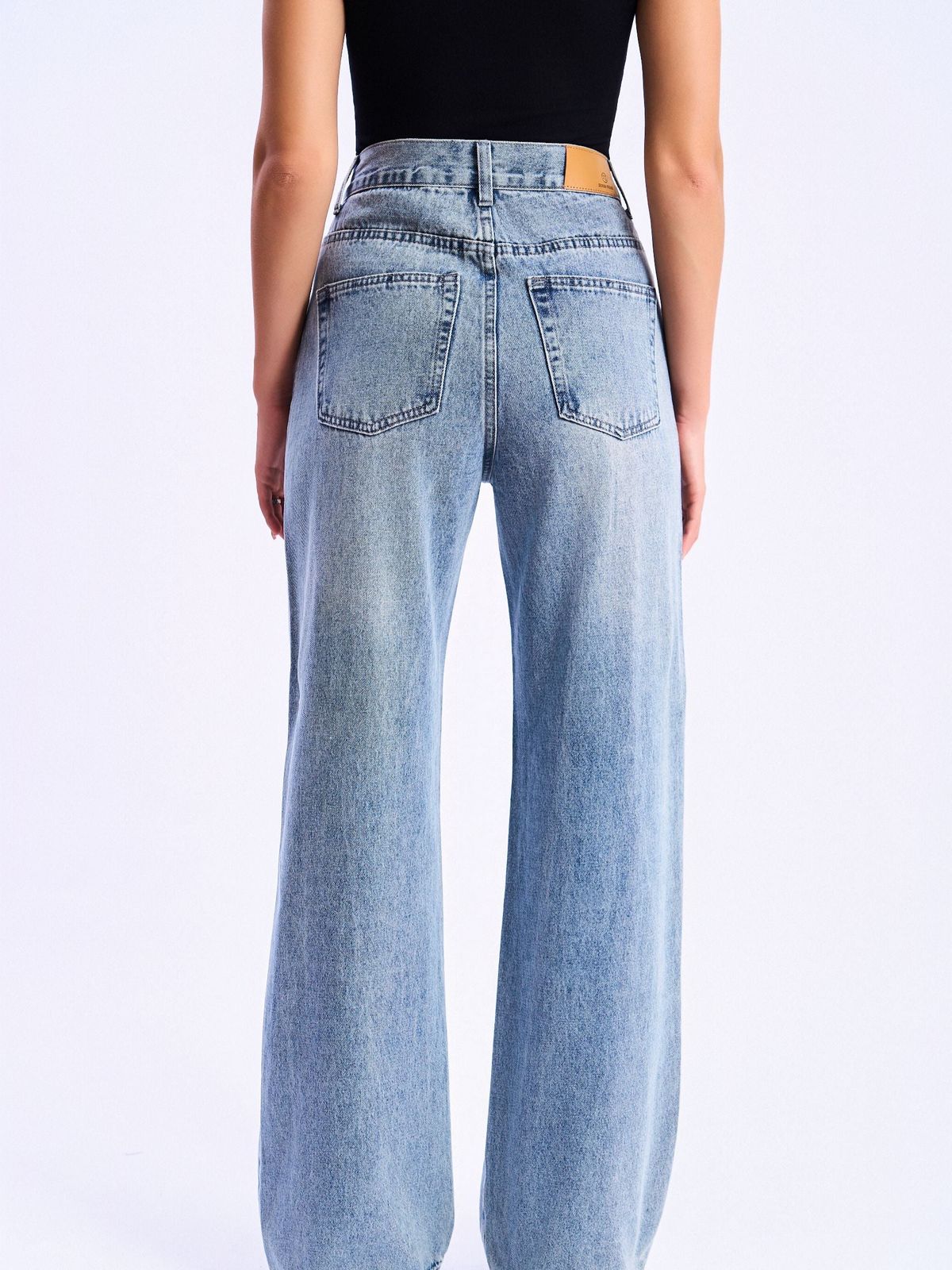 Light blue high quality fabric jeans view#Color_LIGHT BLUE DENIM
