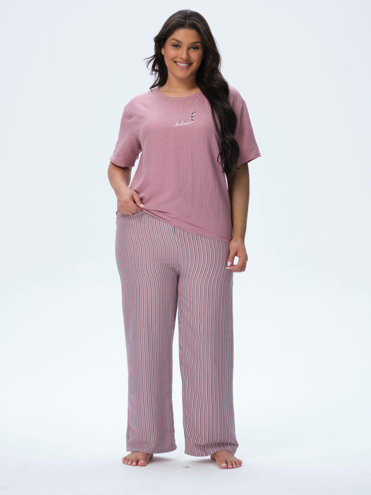 بيجامة نسائية - قطعتين (3XL-6XL)