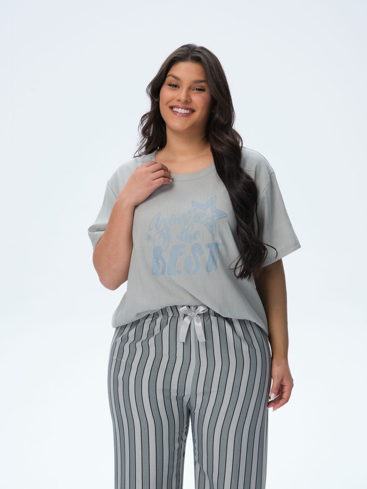 بيجامة نسائية - قطعتين (3XL-6XL)