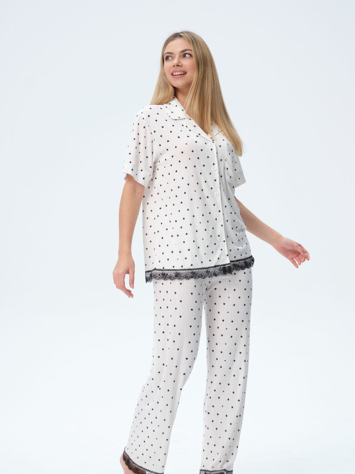 بيجامة نسائية - قطعتين (M-2XL)