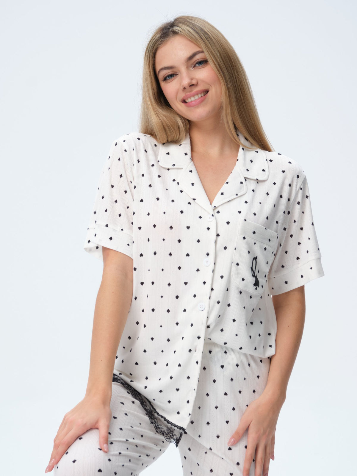 بيجامة نسائية - قطعتين (M-2XL)