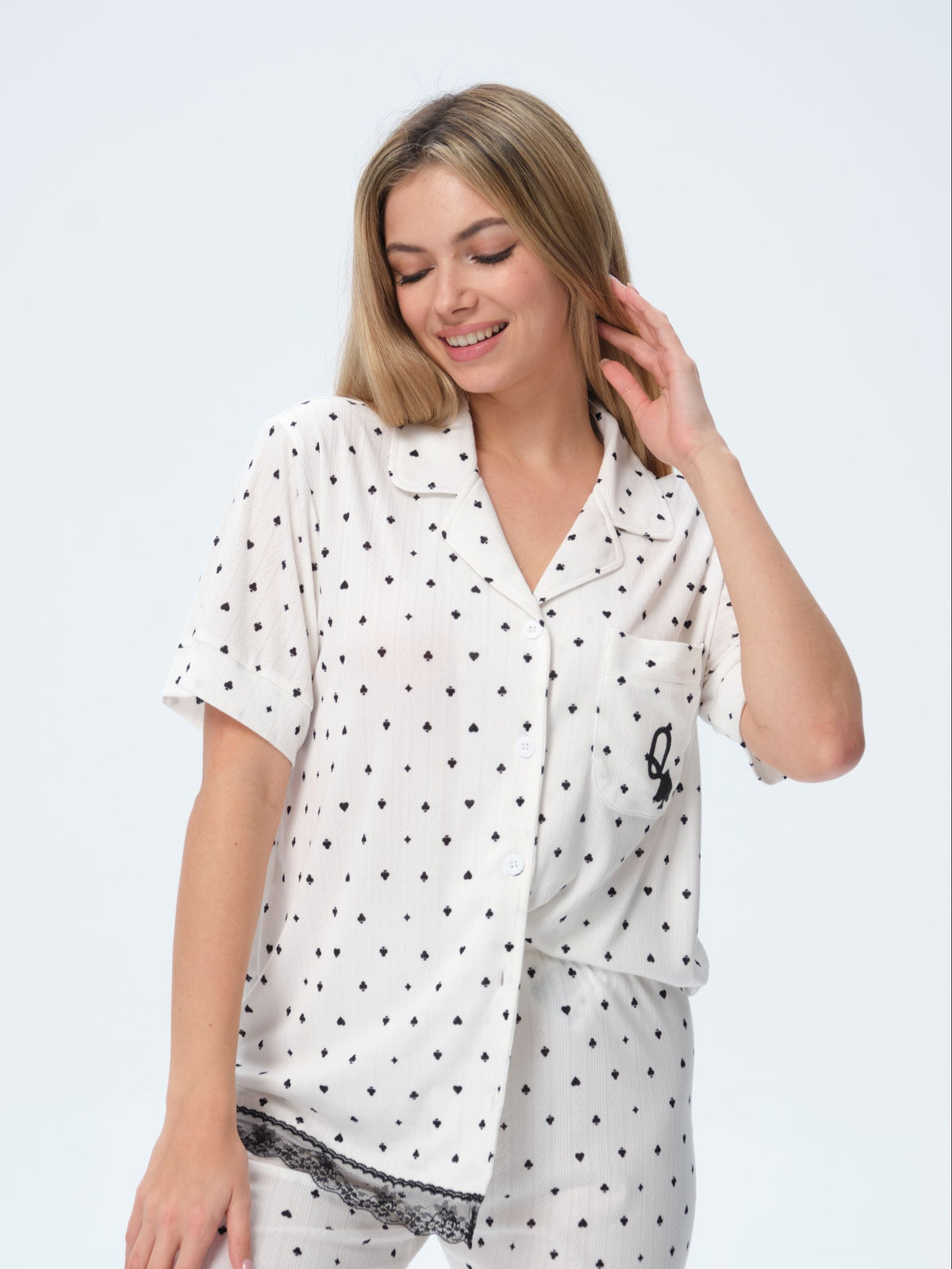 بيجامة نسائية - قطعتين (M-2XL)