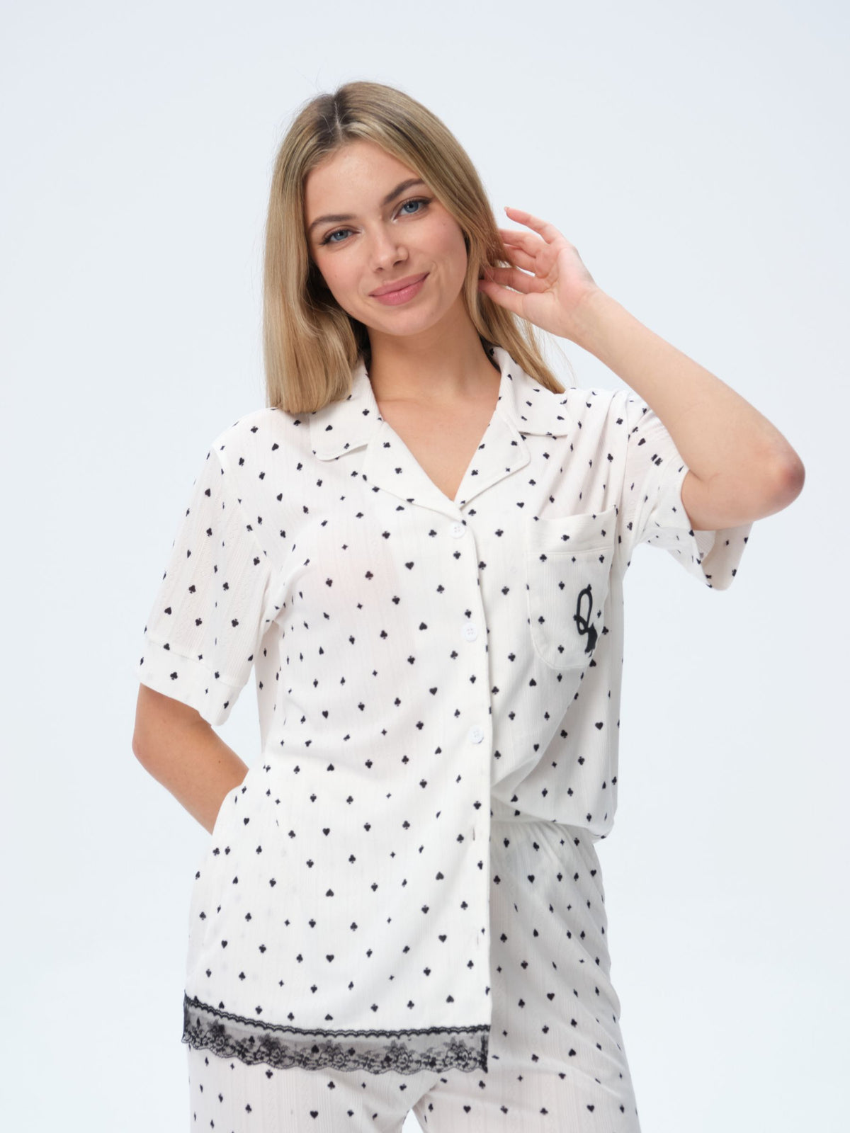 بيجامة نسائية - قطعتين (M-2XL)