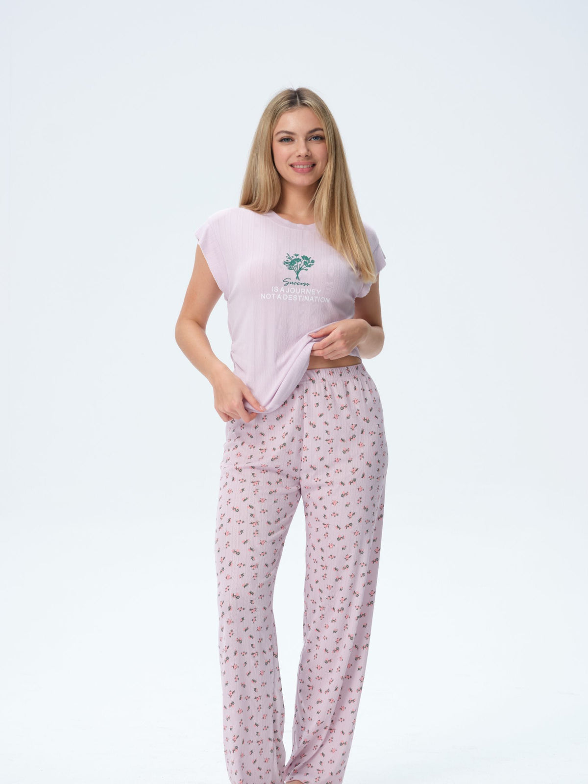 بيجامة نسائية - قطعتين (M-2XL)