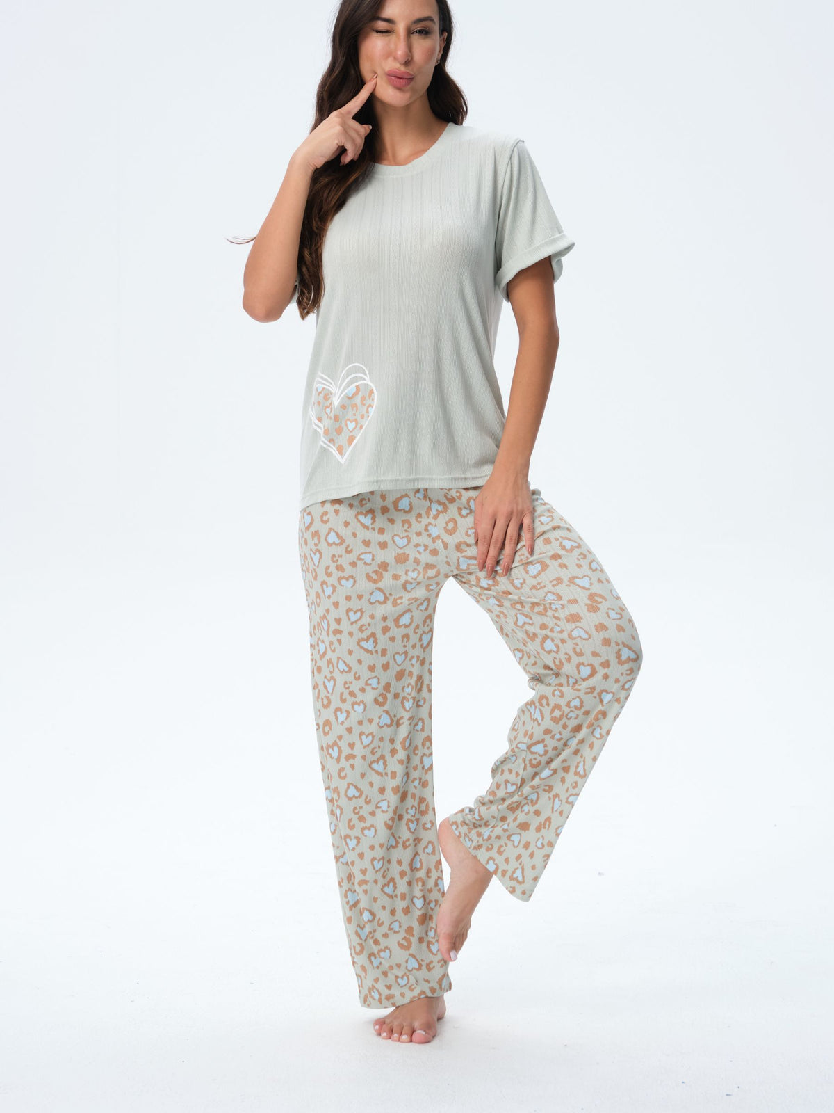 بيجامة نسائية - قطعتين (3XL-6XL)