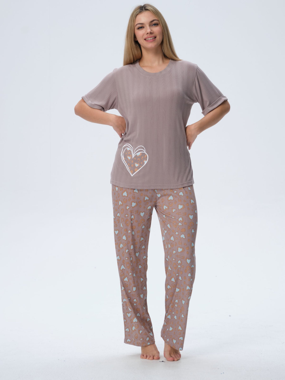 بيجامة نسائية - قطعتين (3XL-6XL)