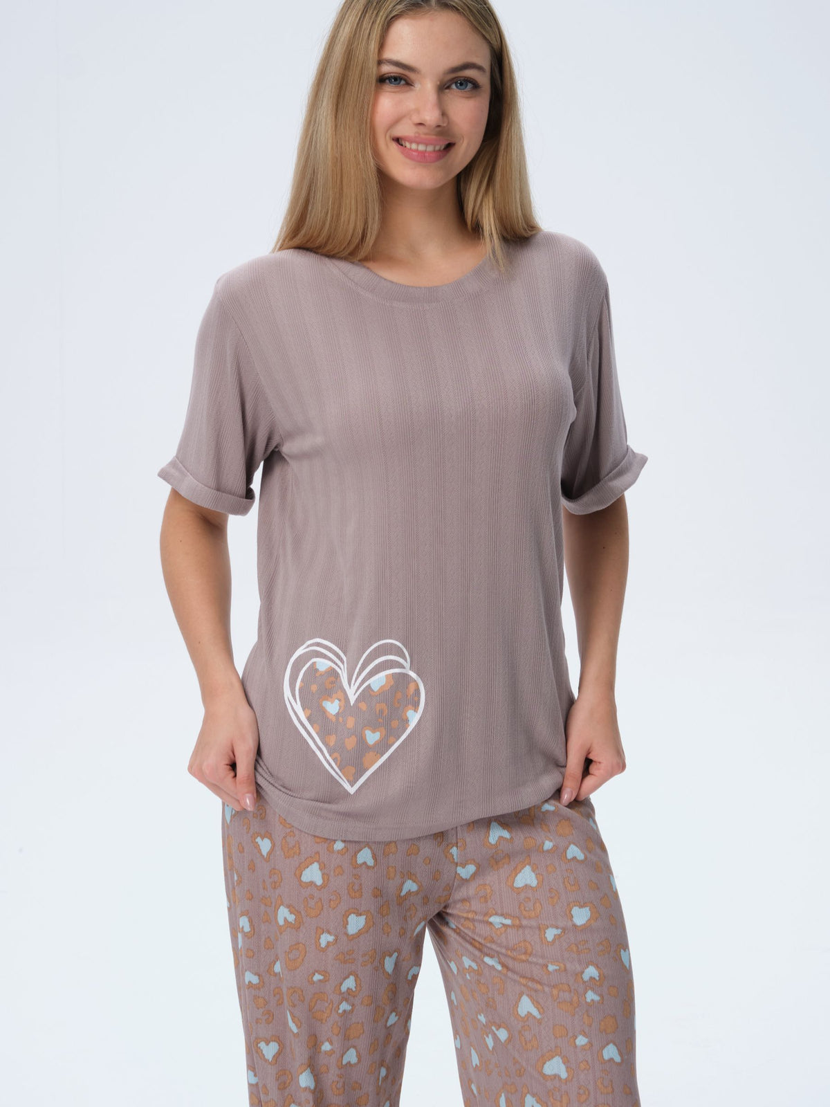 بيجامة نسائية - قطعتين (3XL-6XL)