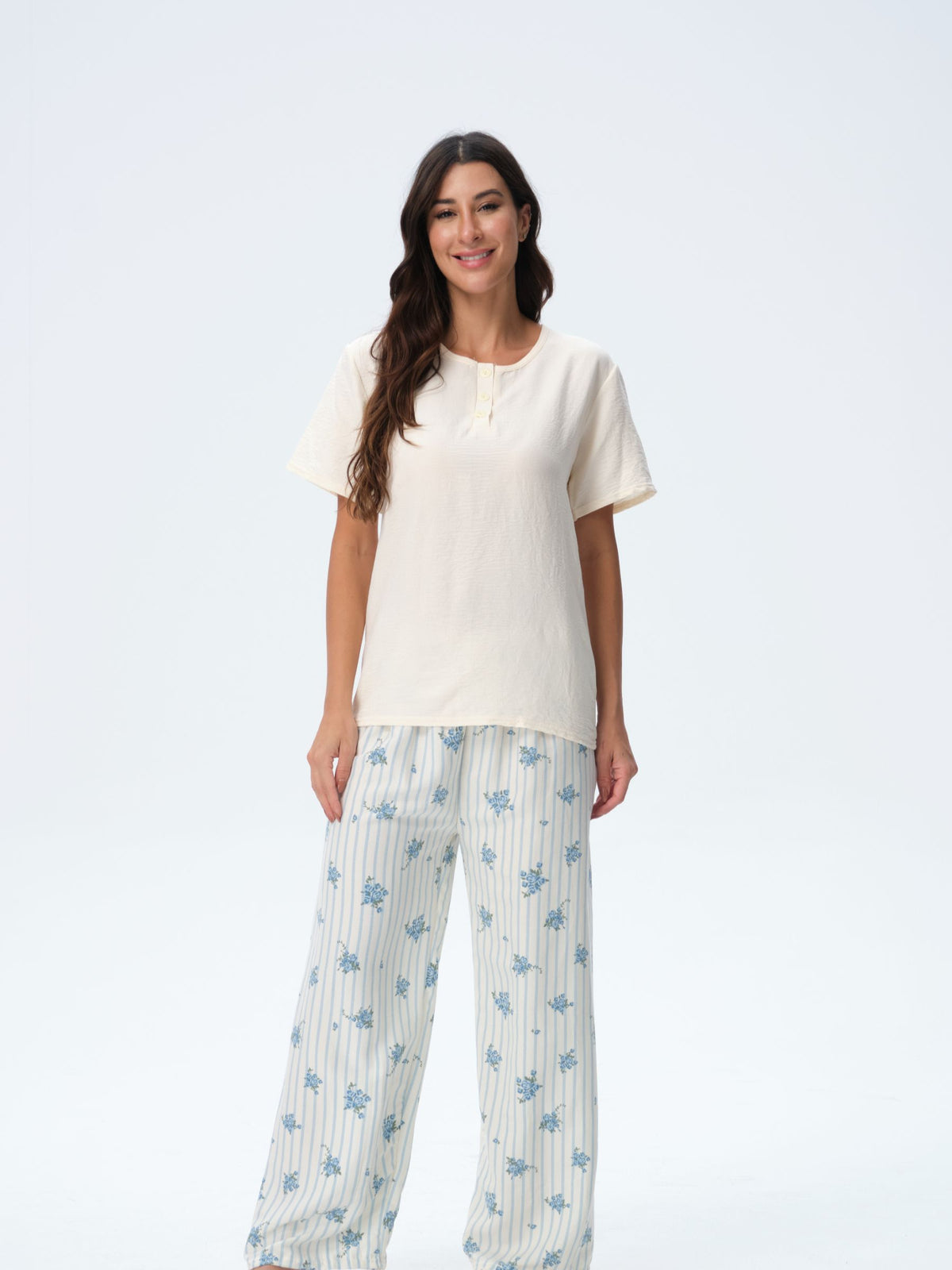 بيجامة نسائية - 3 قطع (3XL-6XL)