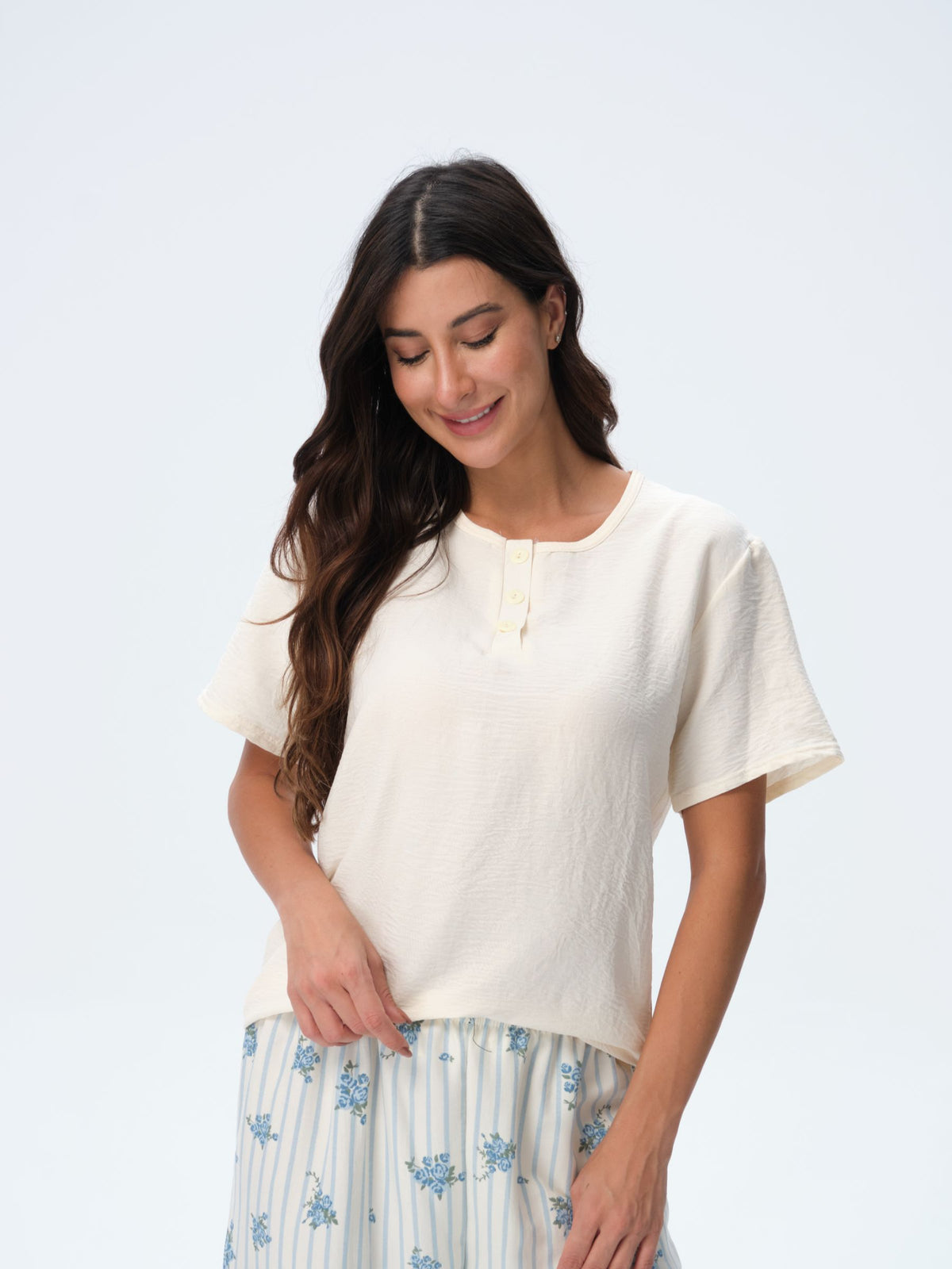 بيجامة نسائية - 3 قطع (M-2XL)