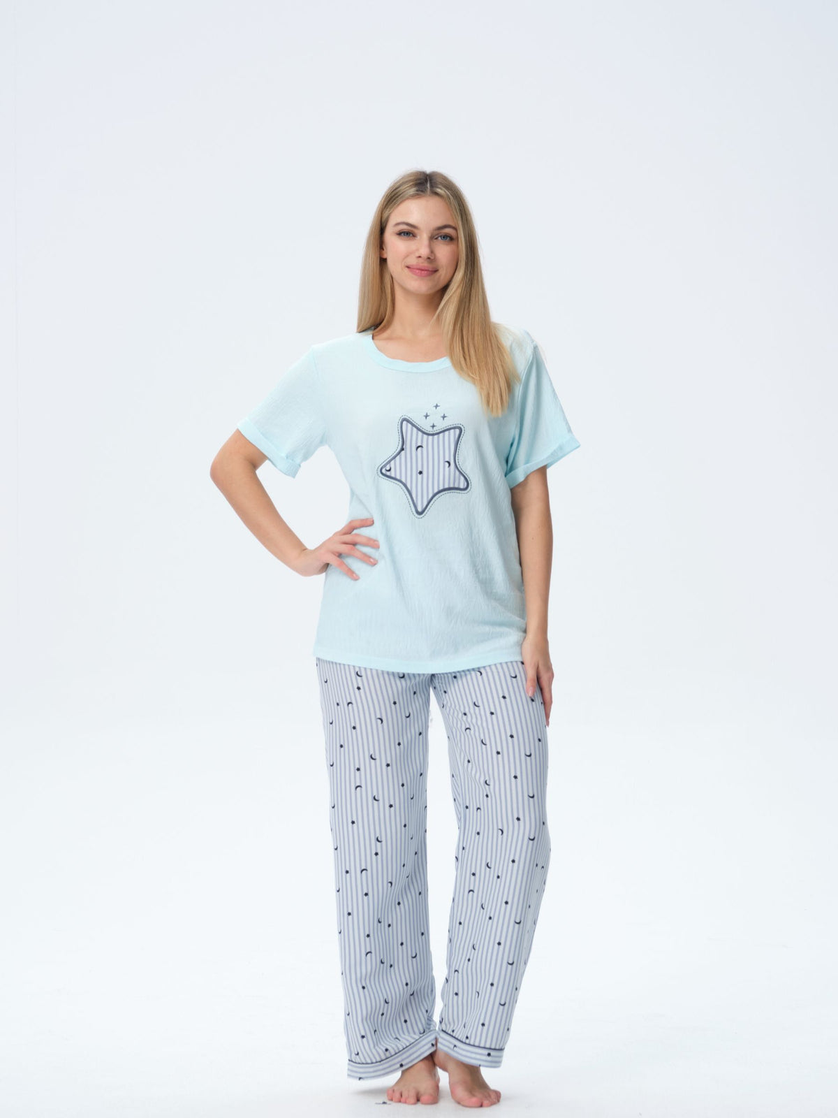 بيجامة نسائية - قطعتين (3XL-6XL)