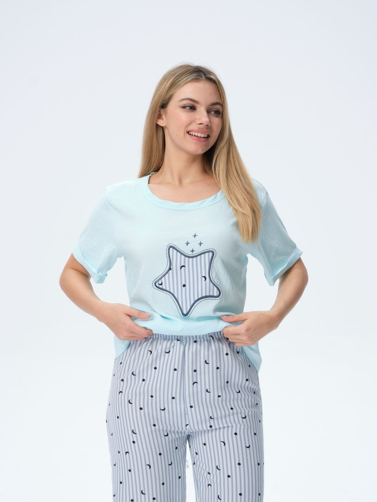 بيجامة نسائية - قطعتين (3XL-6XL)
