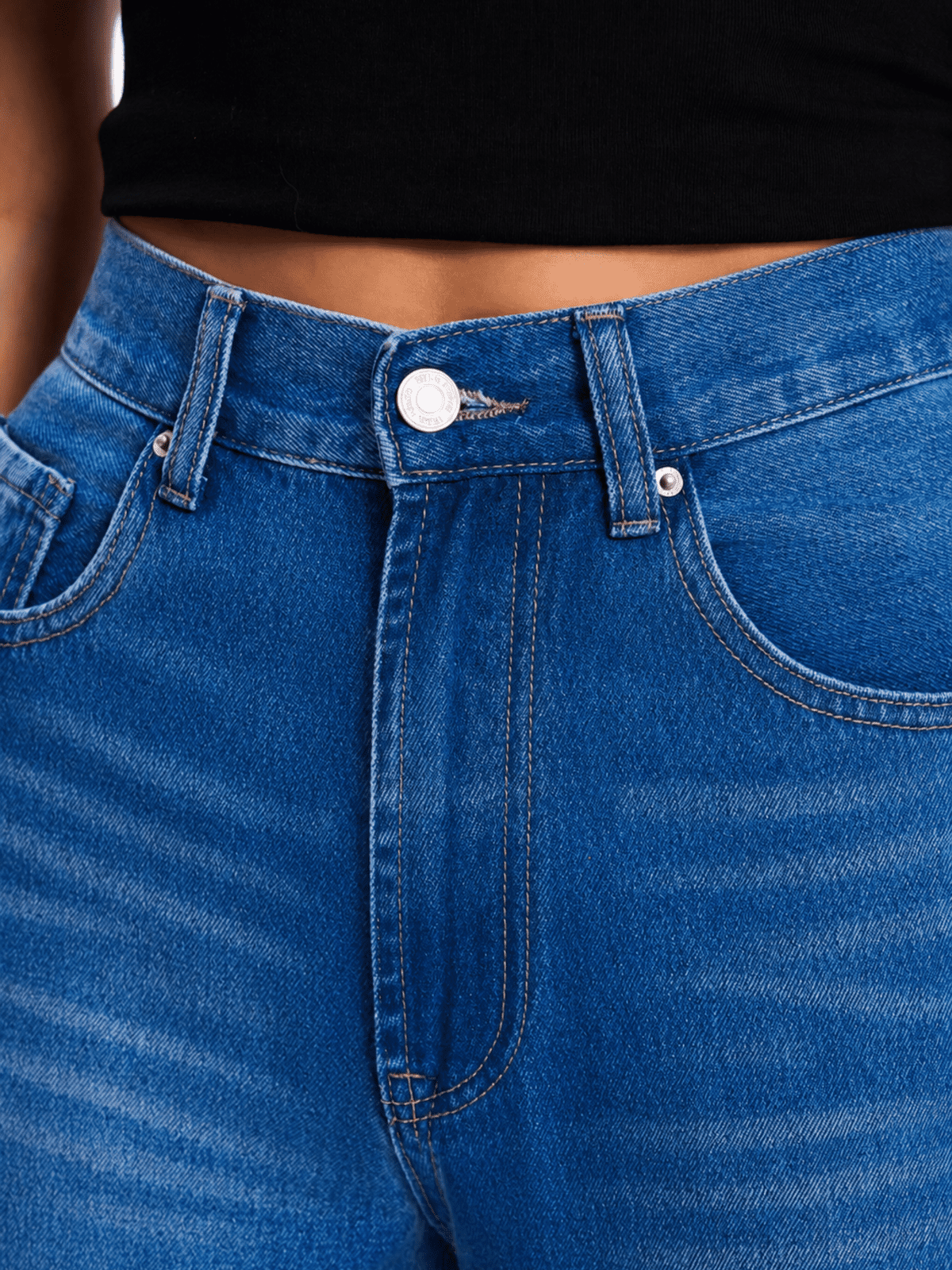 Dark blue high quality fabric jeans view#Color_DARK BLUE DENIM