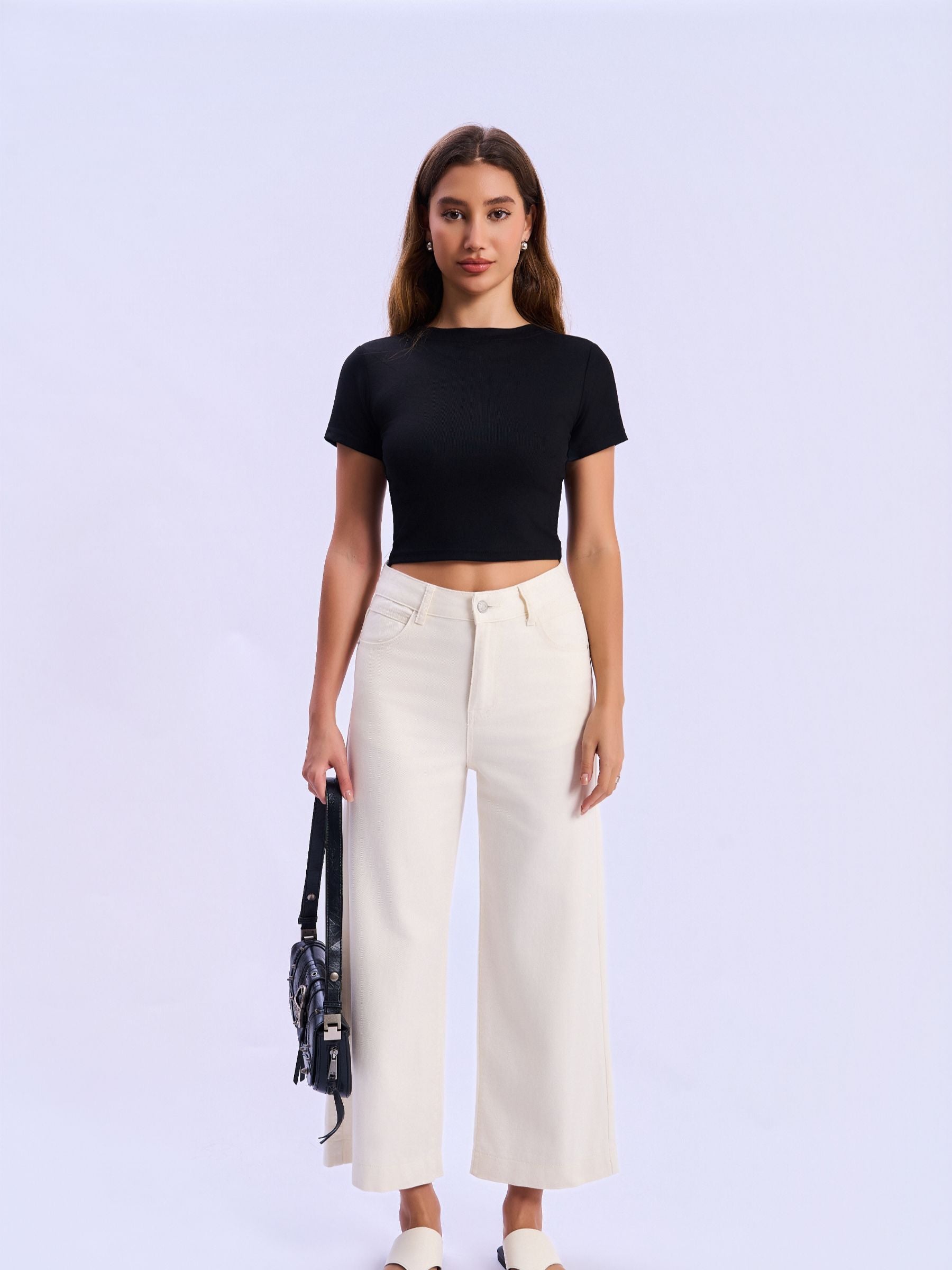Feminines-High-Waisted-Wide-Leg-Cropped-Jeans-White-Denim#Color_WHITE DENIM