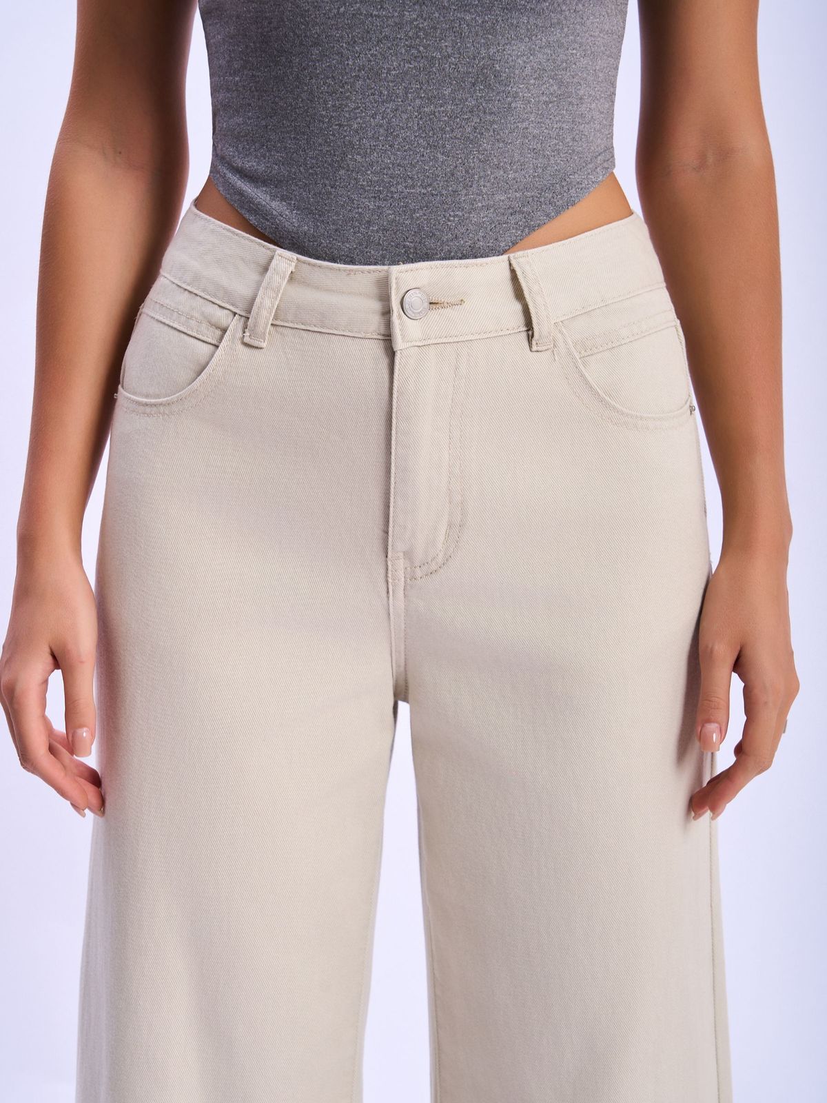 Feminines-High-Waisted-Wide-Leg-Cropped-Jeans-White-Cream#Color_White Cream