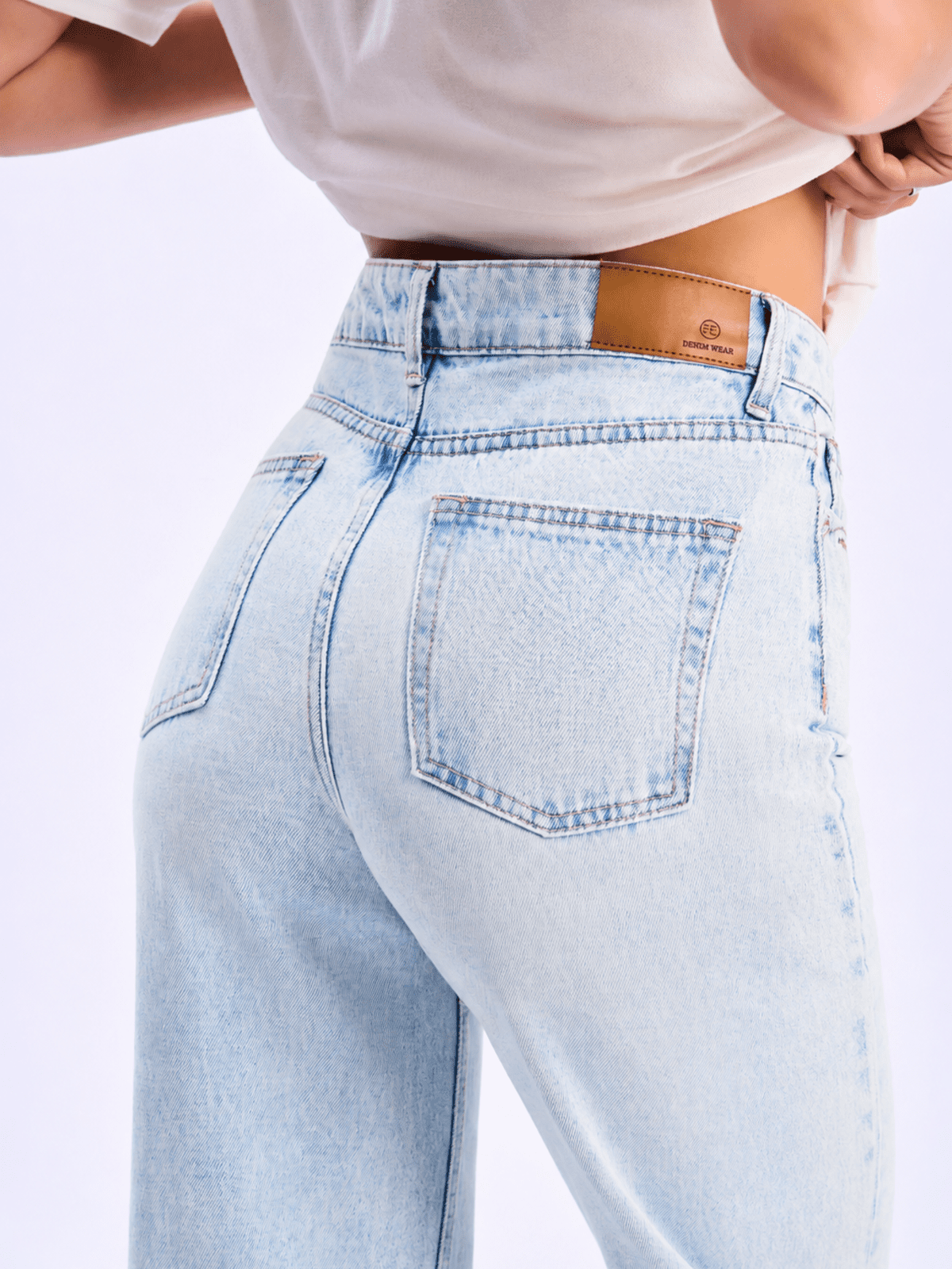 Feminines-High-Waisted-Wide-Leg-Jeans-Ice-Blue-Denim#Color_ICE BLUE DENIM